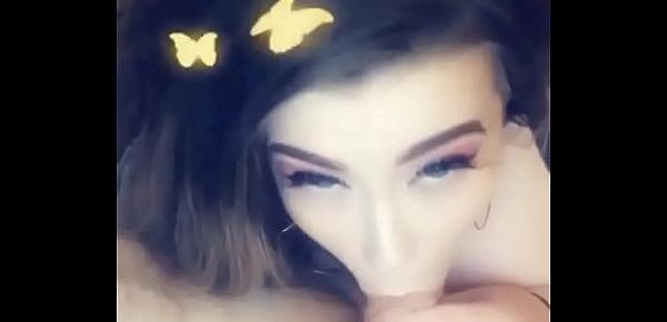  Amelia Skye sucks, fucks and tit-fucks big dick on Snapchat